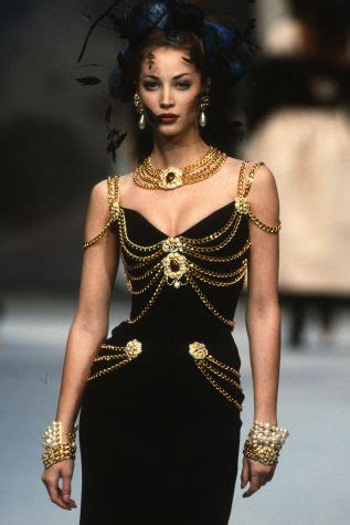 1992 chanel couture chain dress